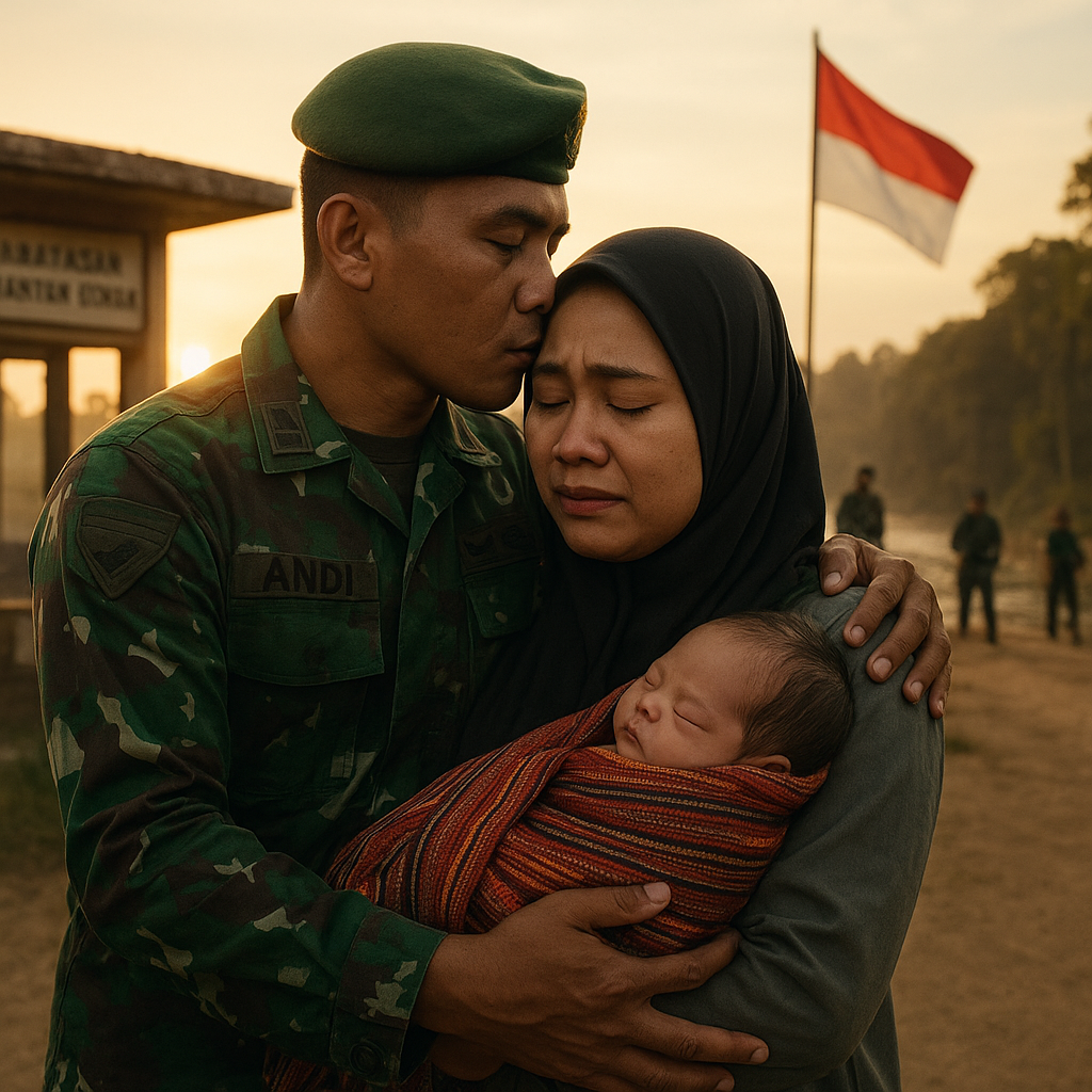 Prajurit TNI AD Rela Tinggalkan Keluarga Demi Tugas di Perbatasan, Kisah Inspiratif Kapten Andi
