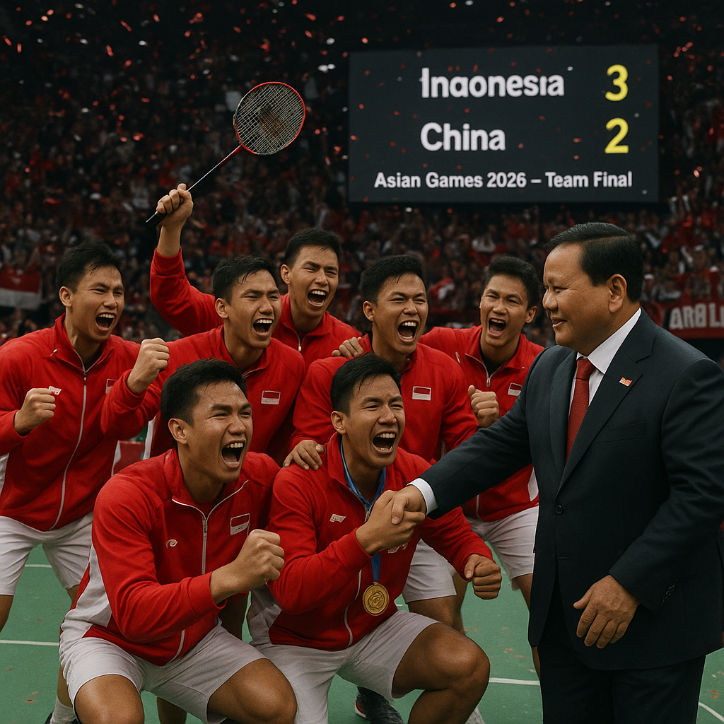 Indonesia Raih Emas Pertama Asian Games 2026, Prabowo Langsung Ucap Selamat