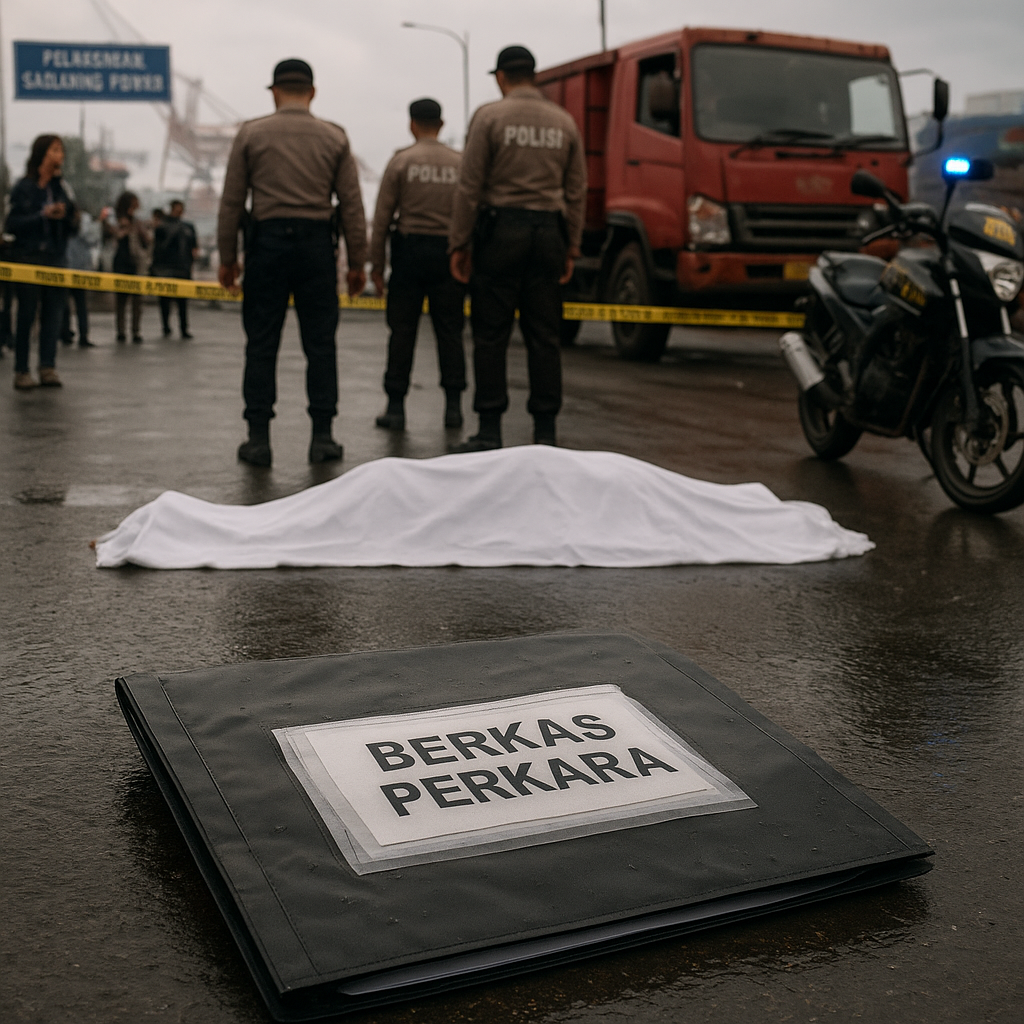 Anggota Polisi Tewas Ditabrak Truk di Tanjung Priok Saat Tugas
