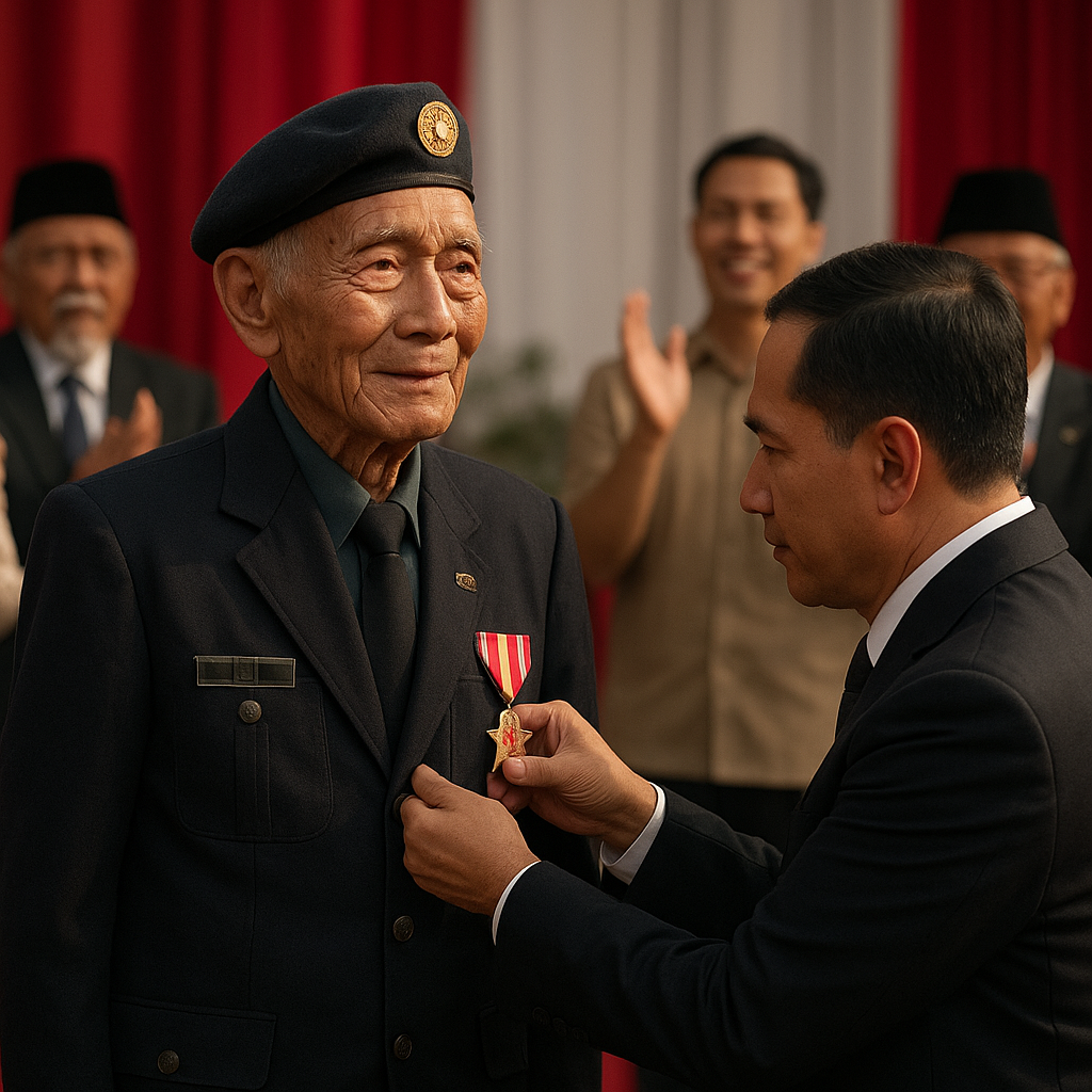 Kisah Haru Penerima Tanda Kehormatan Bintang Gerilya dari Veteran Pejuang 45
