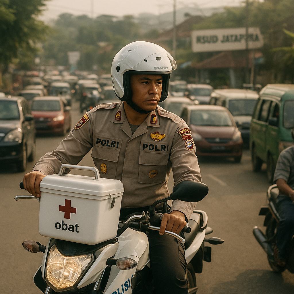 Sosok Prajurit Polri yang Tembus Macet Sembilan Jam demi Antar Obat ke RS di Jayapura