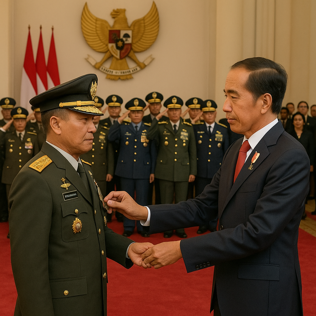Presiden Jokowi Anugerahkan Tanda Kehormatan Bintang Yudha Dharma kepada 25 Pati TNI