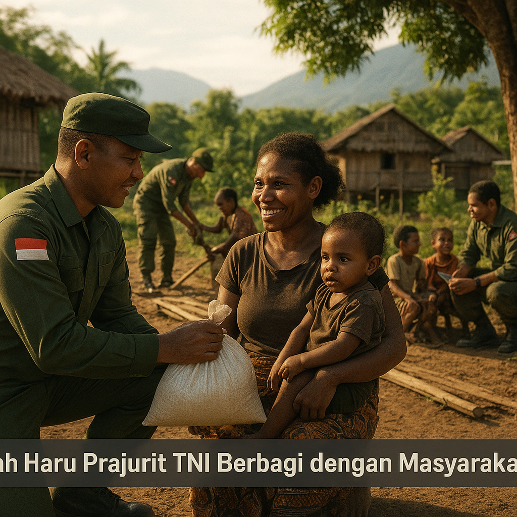Kisah Haru Prajurit TNI Berbagi dengan Masyarakat Papua