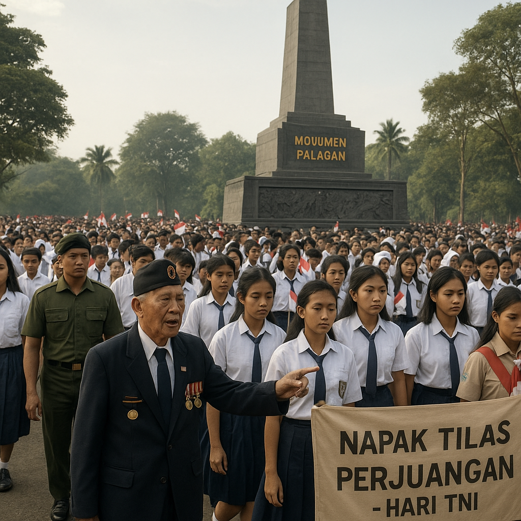 Napak Tilas Perjuangan: Peringati Hari TNI, Ratusan Pelajar Ikuti Jelajah Sejarah ke Monumen Palagan