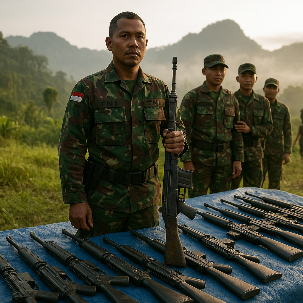 Kemenangan Hukum dan Jiwa Prajurit: TNI Rebut Kembali 8 Senjata dari OPM di Tanah Papua
