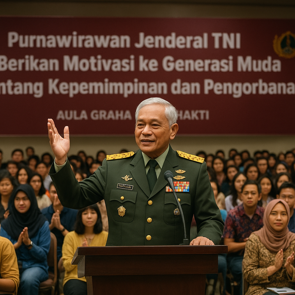 Purnawirawan Jenderal TNI Berikan Motivasi ke Generasi Muda Tentang Kepemimpinan dan Pengorbanan