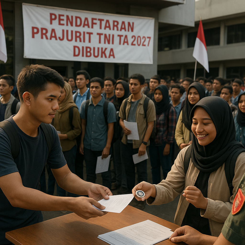 Pendaftaran Prajurit TNI TA 2027 Dibuka, Ribuan Pemuda Antusias