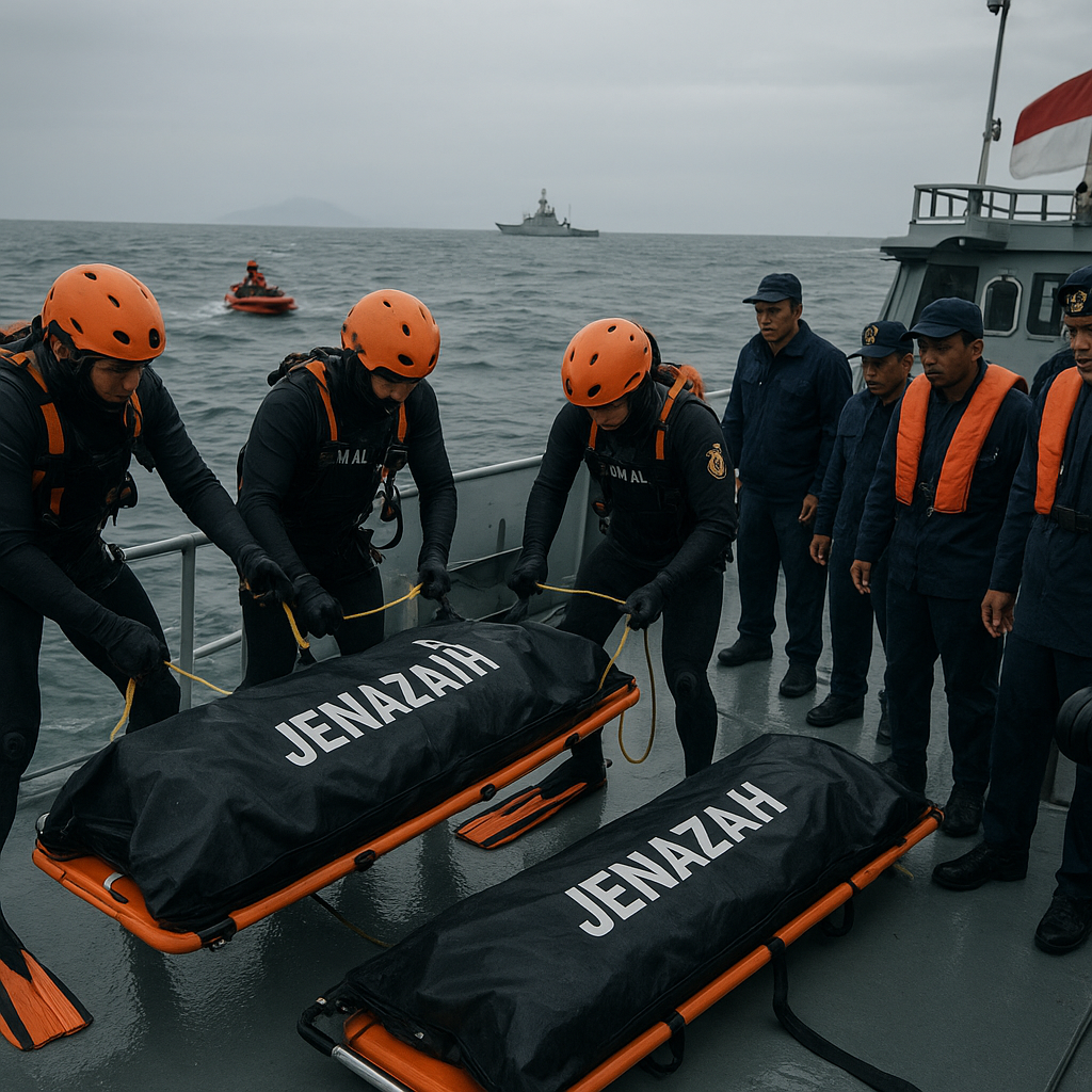 Para Penyelam TNI AL Menembus Kedalaman Perairan Masalembo, Berhasil Evakuasi Tiga Jenazah Korban Kapal Tenggelam