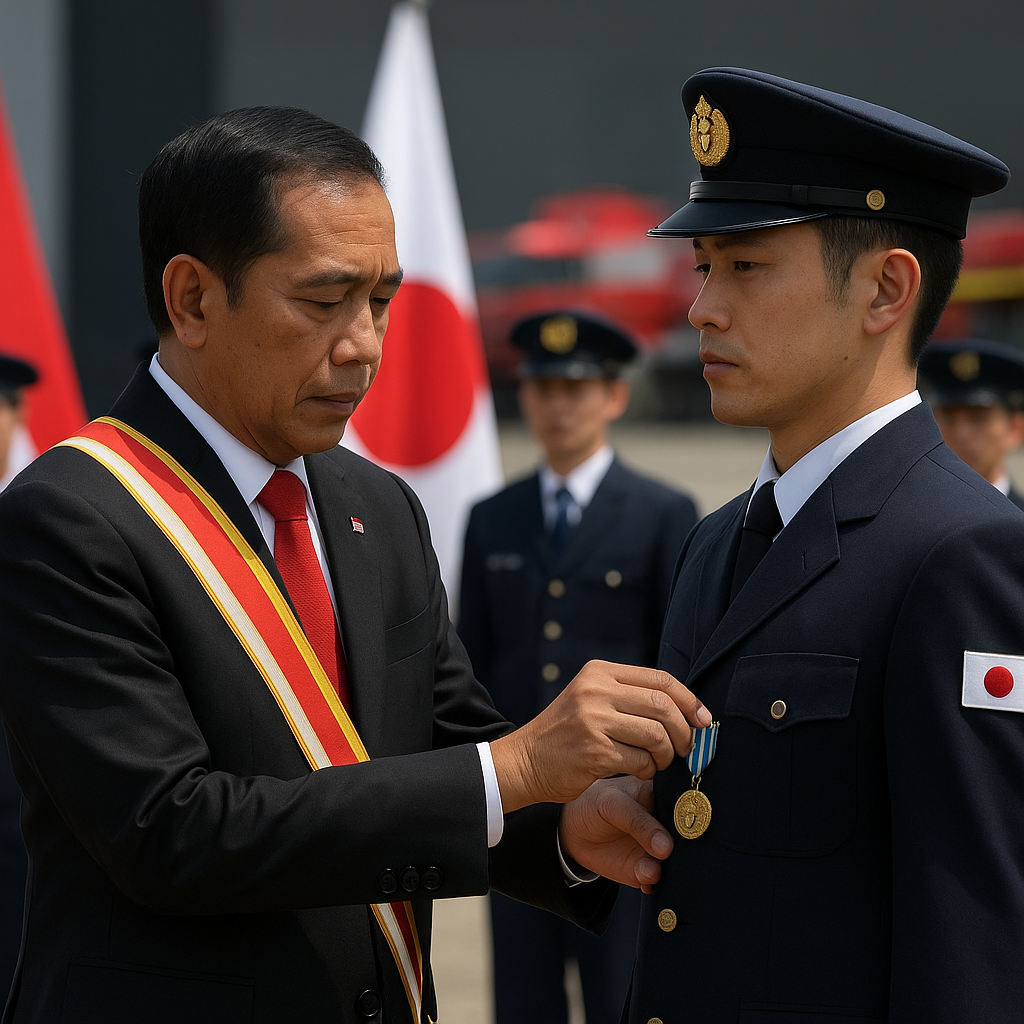 Menhan Sjafrie Sematkan Satyalancana Dharma Samudera untuk 361 Pejuang Kemanusiaan dari Jepang