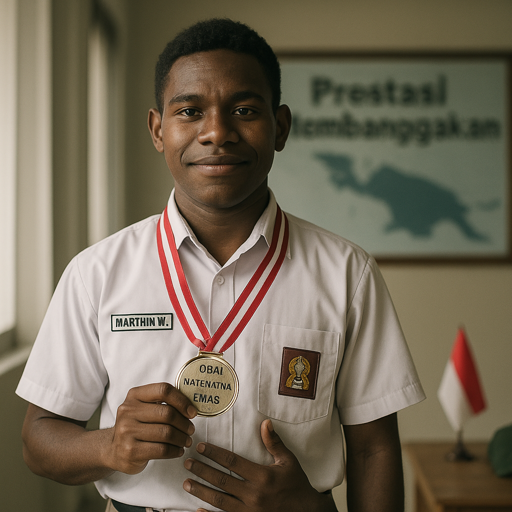 Prestasi Membanggakan: Pelajar SMA Asal Papua Raih Medali Emas Olimpiade Sains Nasional dan Nyatakan Siap Masuk TNI