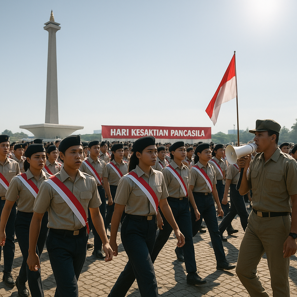 Peringatan Hari Kesaktian Pancasila: Ribuan Pemuda Ikuti Bela Negara di Lapangan Monas