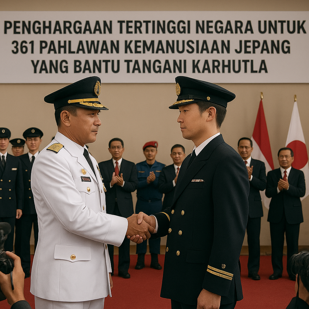 Penghargaan Tertinggi Negara untuk 361 Pahlawan Kemanusiaan Jepang yang Bantu Tangani Karhutla