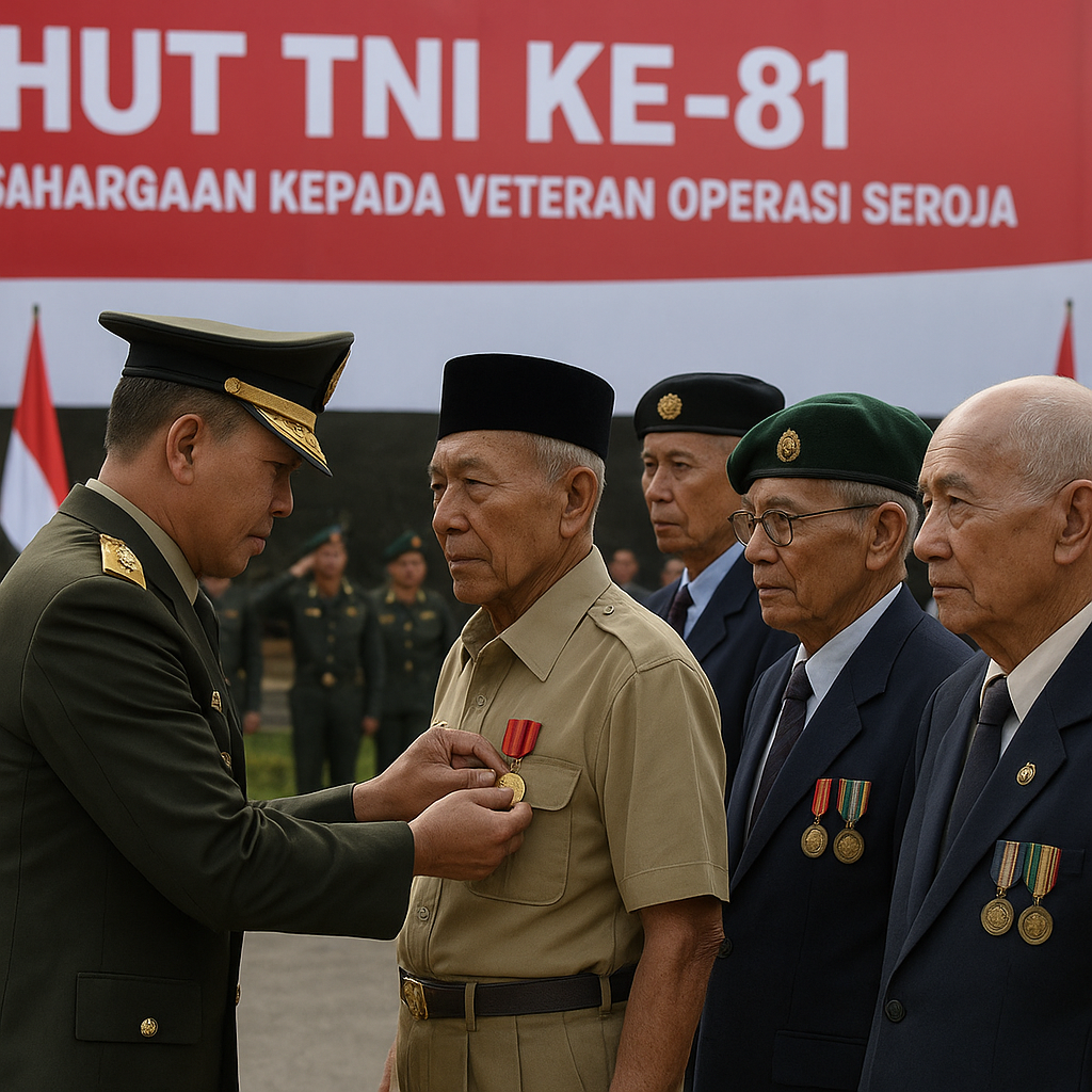 Pada HUT TNI ke-81, Penghargaan Diserahkan kepada Veteran yang Berjuang dalam Operasi Seroja