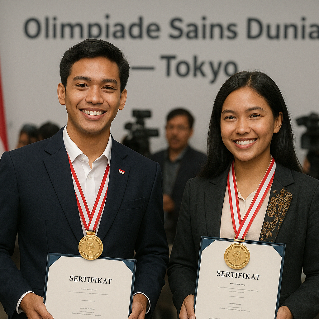 Pemuda Indonesia Raih Medali Emas di Olimpiade Sains Dunia, Harumkan Nama Bangsa