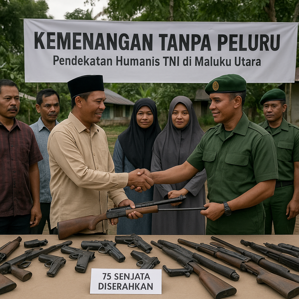 Kemenangan Tanpa Peluru: Pendekatan Humanis TNI di Maluku Utara Berhasil Amankan 75 Senjata
