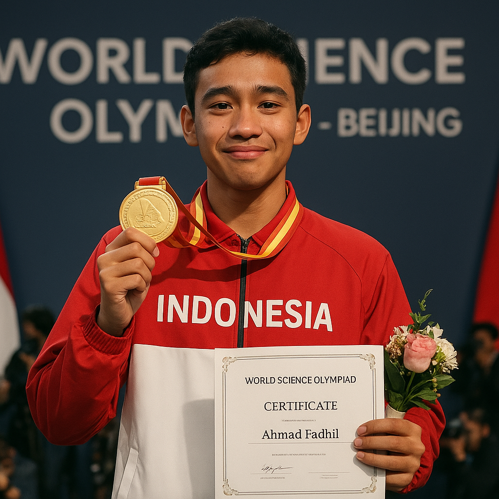 Pemuda Indonesia Raih Medali Emas Olimpiade Sains Dunia di Beijing