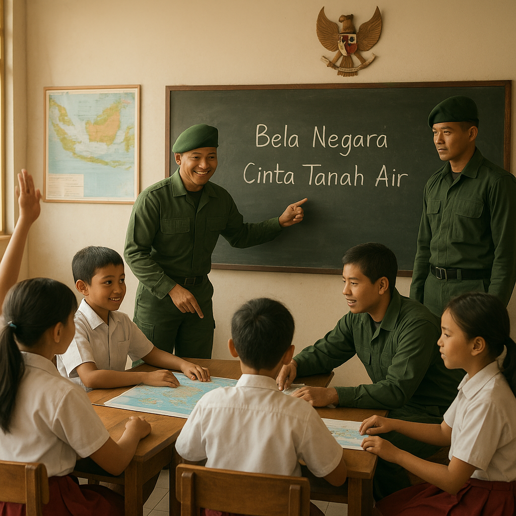 Para Prajurit TNI Jadi Guru Bela Negara di Sekolah-Sekolah, Tanamkan Cinta Tanah Air Sejak Dini