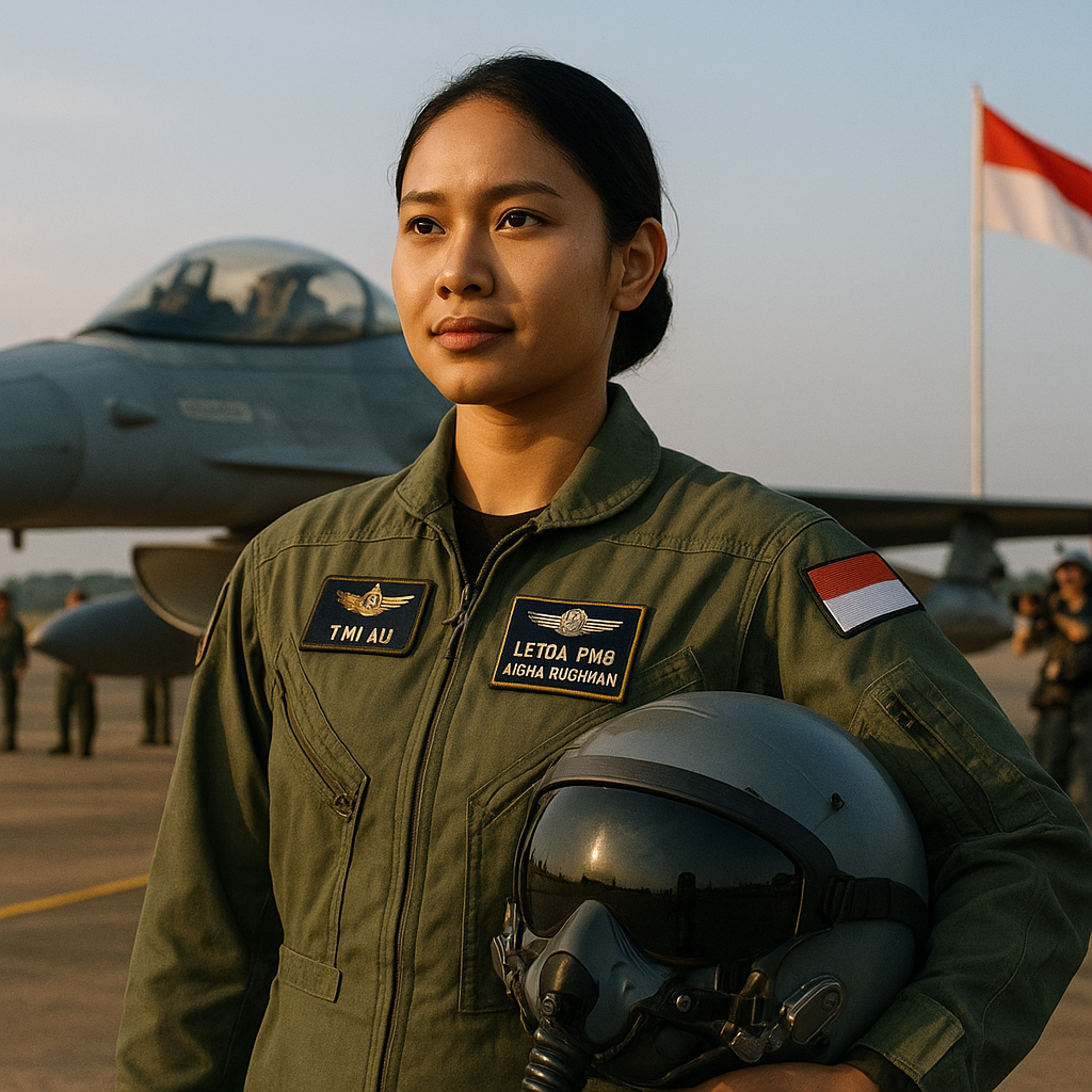 Prajurit Wanita TNI AU Pertama yang Lulus Sekolah Penerbang Tempur F-16